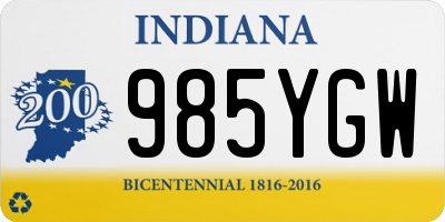 IN license plate 985YGW