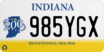 IN license plate 985YGX