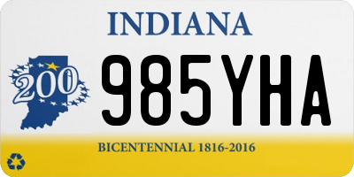 IN license plate 985YHA