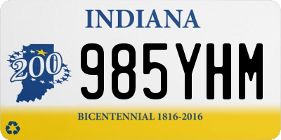 IN license plate 985YHM