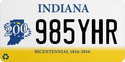 IN license plate 985YHR