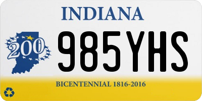 IN license plate 985YHS