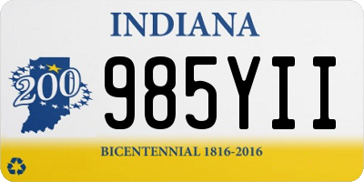 IN license plate 985YII