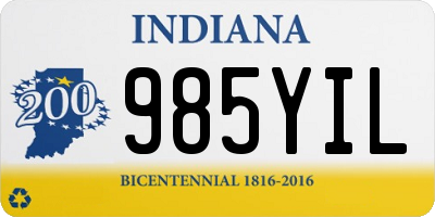 IN license plate 985YIL