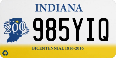 IN license plate 985YIQ