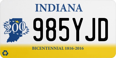 IN license plate 985YJD