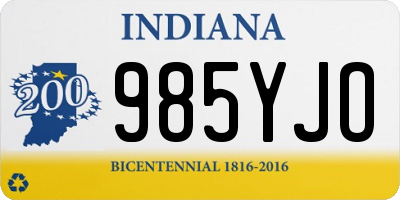 IN license plate 985YJO