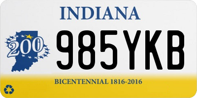 IN license plate 985YKB