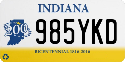 IN license plate 985YKD