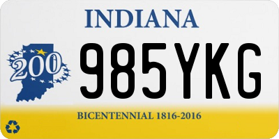 IN license plate 985YKG