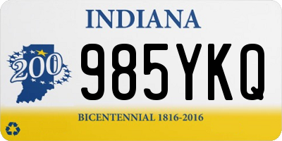 IN license plate 985YKQ