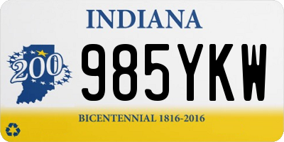 IN license plate 985YKW