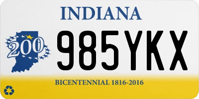 IN license plate 985YKX