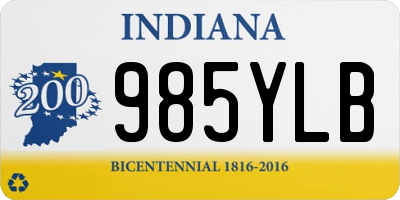 IN license plate 985YLB