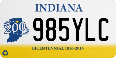 IN license plate 985YLC