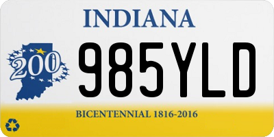 IN license plate 985YLD