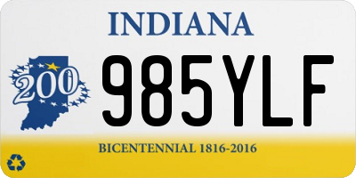 IN license plate 985YLF