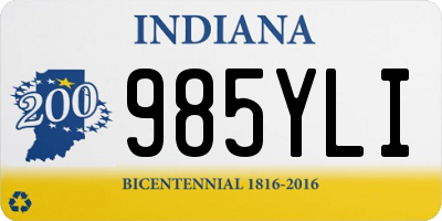 IN license plate 985YLI