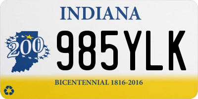 IN license plate 985YLK