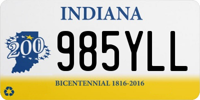 IN license plate 985YLL