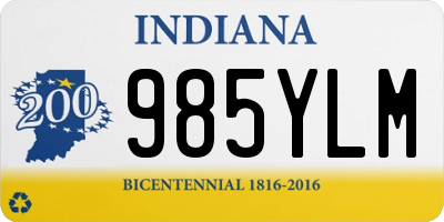 IN license plate 985YLM