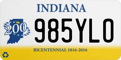 IN license plate 985YLO