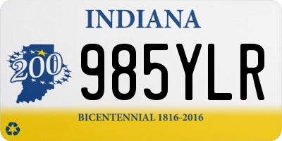 IN license plate 985YLR