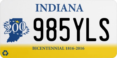 IN license plate 985YLS