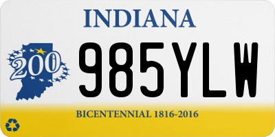 IN license plate 985YLW