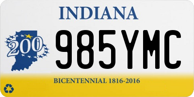 IN license plate 985YMC