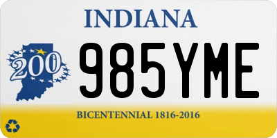 IN license plate 985YME