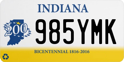 IN license plate 985YMK