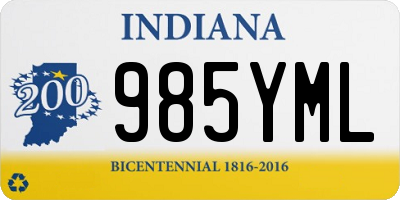 IN license plate 985YML