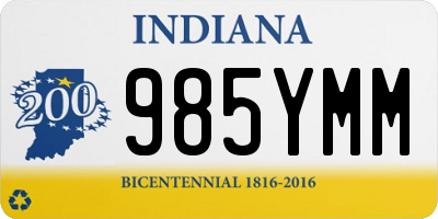 IN license plate 985YMM