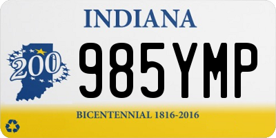 IN license plate 985YMP