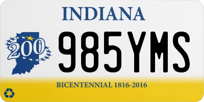 IN license plate 985YMS