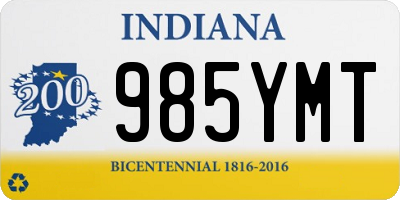 IN license plate 985YMT