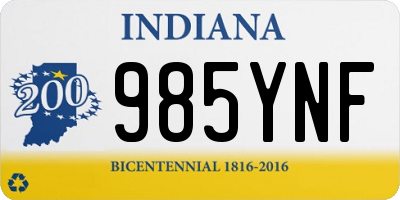 IN license plate 985YNF