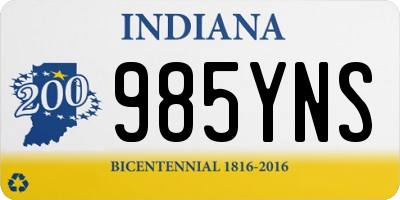 IN license plate 985YNS