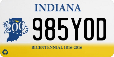 IN license plate 985YOD