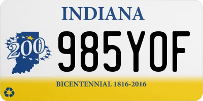 IN license plate 985YOF