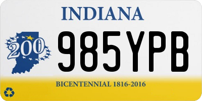 IN license plate 985YPB