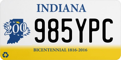 IN license plate 985YPC