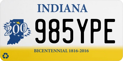 IN license plate 985YPE