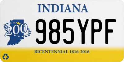 IN license plate 985YPF