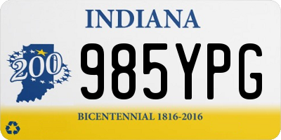 IN license plate 985YPG