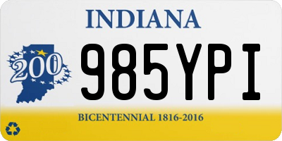IN license plate 985YPI