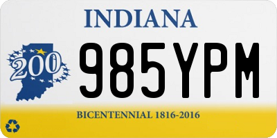 IN license plate 985YPM