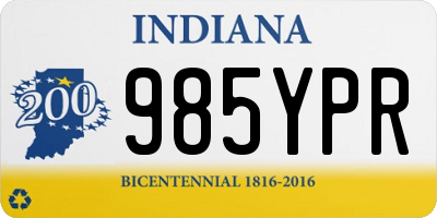 IN license plate 985YPR