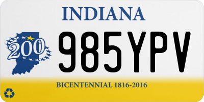 IN license plate 985YPV